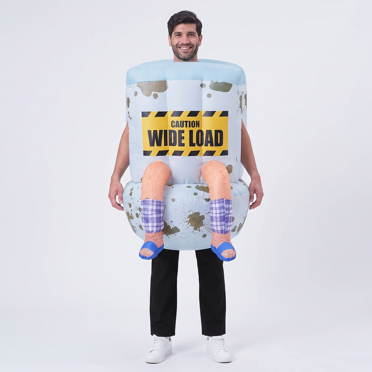 FlushSuit inflatable toilet costume front view
