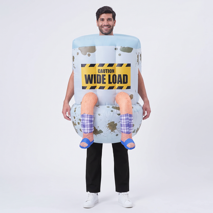 FlushSuit inflatable toilet costume front view